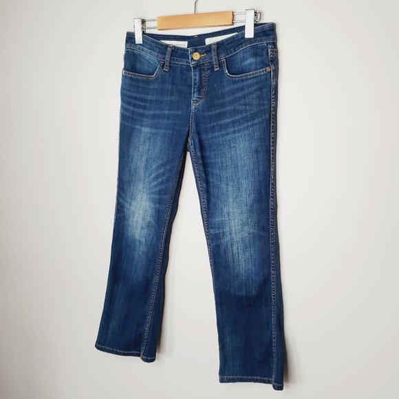ANTHRO PILCRO Stet Cropped Flare Blue Jeans - Picture 2 of 10